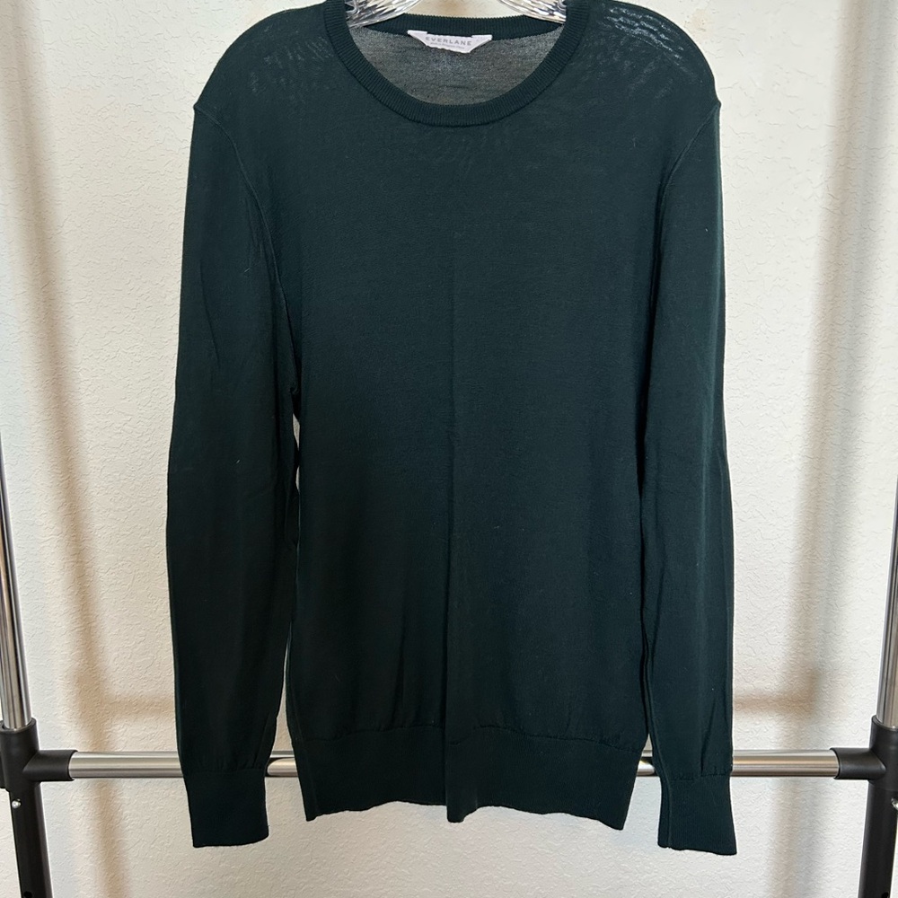 Everlane Merino Wool Men’s Crewneck Sweater - Hunter Green